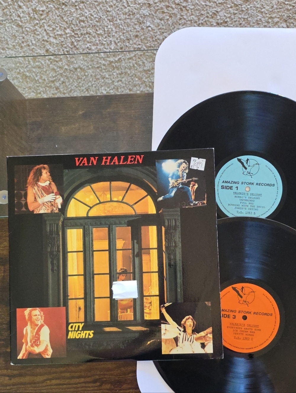 Van Halen ~ City Nights/ Valerie's Delight ~ RARE VINYL 2xLP 1983  US Fest EX